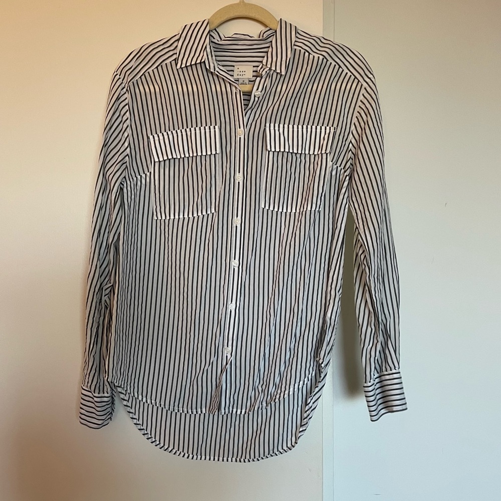 A New Day Striped Button Down, Size Small